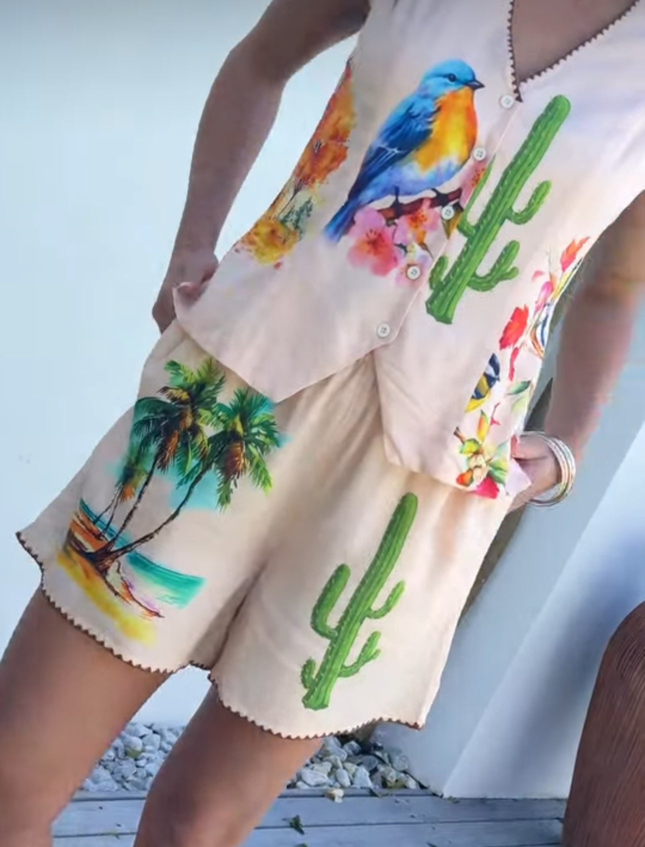 Cactus Bird Shorts