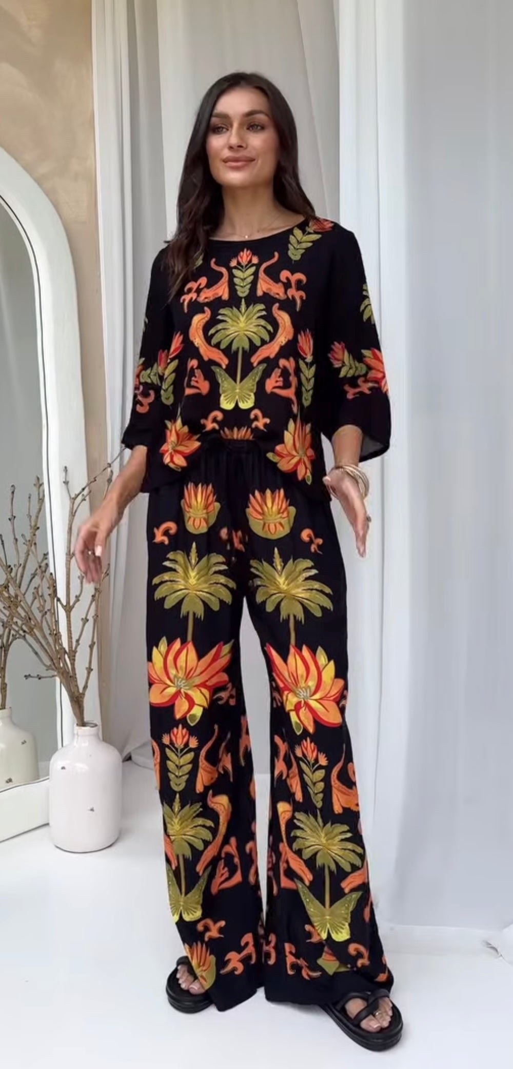 Midnight Garden Wide Pants