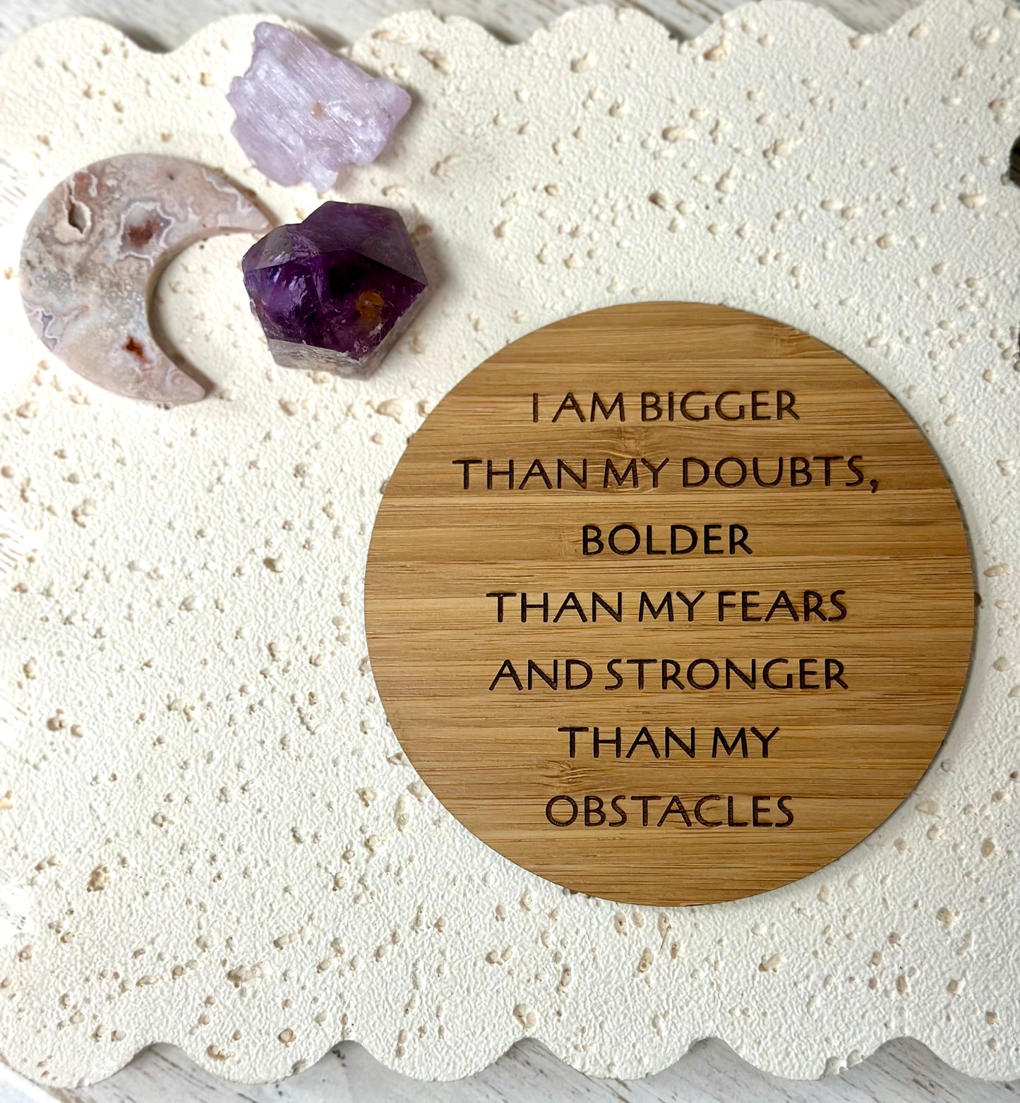 I am bigger then my doubts mirror affirmation disc