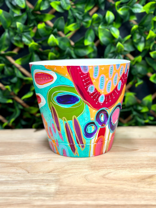 Deb Baker Art Sunday Funday Pot