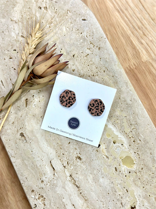 Leopard Stud Earrings