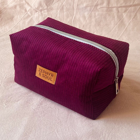 Zephyr & Soul Magenta Makeup Bag